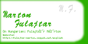 marton fulajtar business card